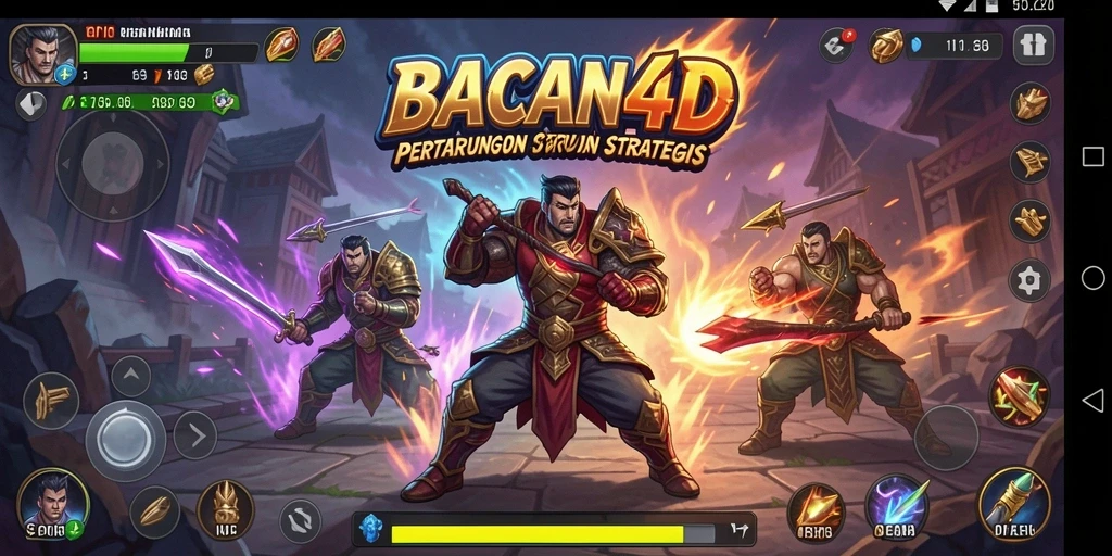 Screenshot gameplay BACAN4D menunjukkan aksi pertarungan yang menegangkan.