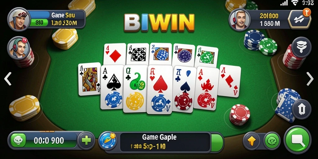 Tampilan menarik gameplay Gaple dalam BIWIN dengan teman-teman.
