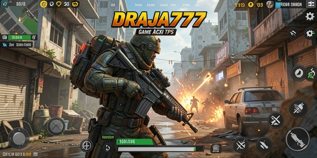 Screenshot menunjukkan aksi mendebarkan dalam gameplay DRAJA777.