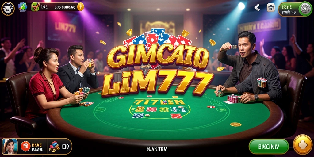 Tampilan utama GIM777 menampilkan dealer live dan permainan yang mendebarkan.