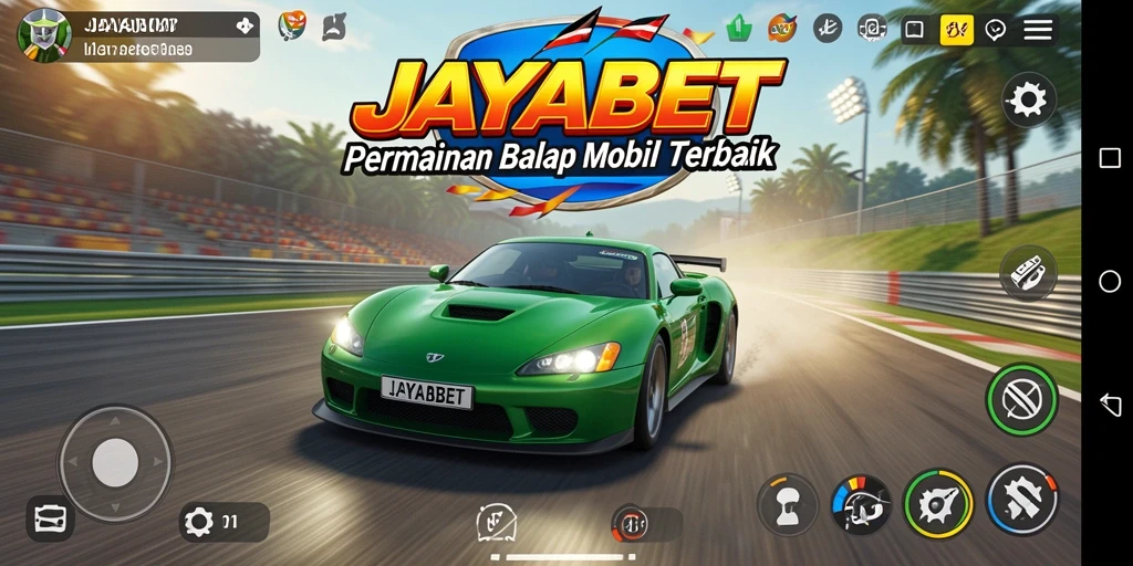 Tampilan menarik dari gameplay balap di JAYABET.