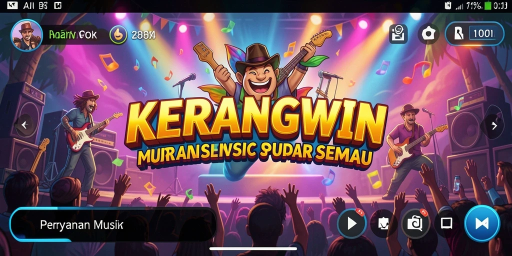Tampilan gameplay KERANGWIN yang penuh warna dan menarik.