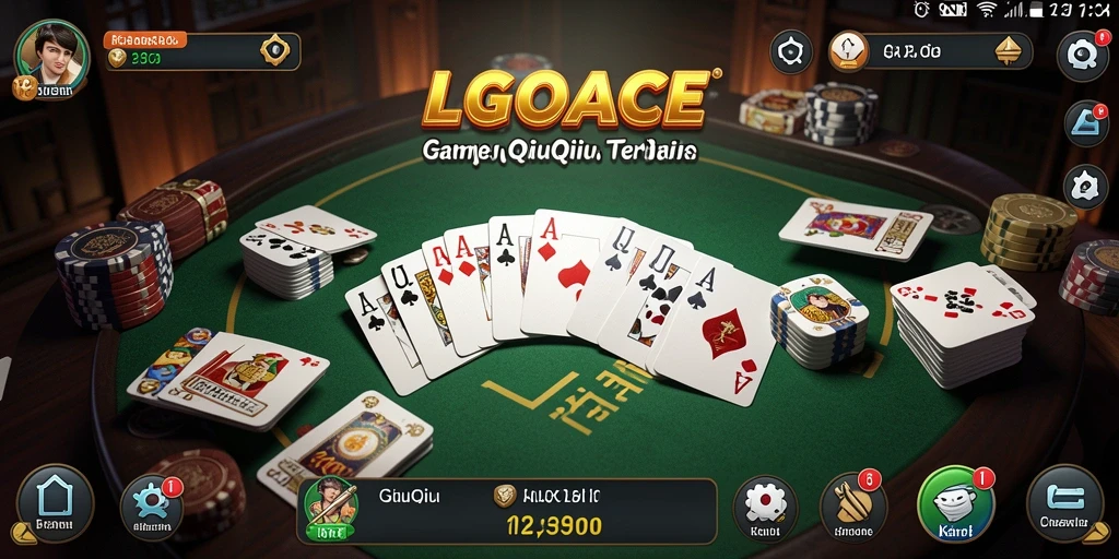 Tampilan gameplay LGOACE saat bermain QiuQiu yang seru dan kompetitif.