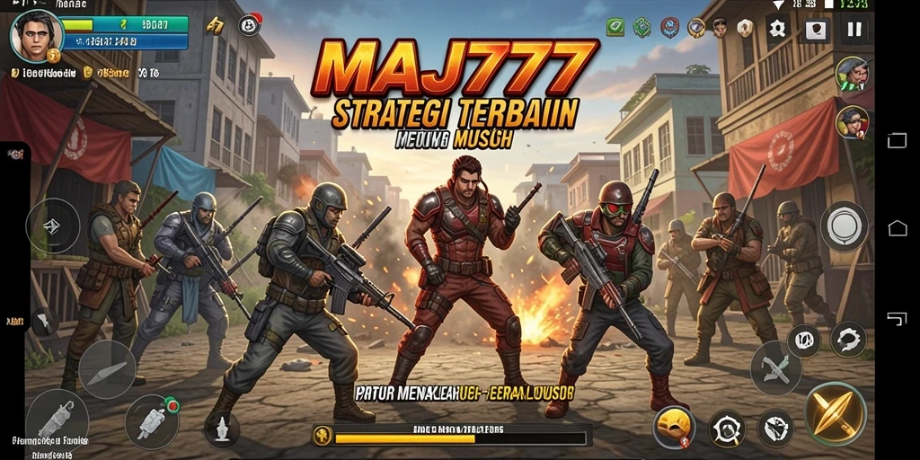 Screenshot gameplay MAJ777 menampilkan pertempuran strategi yang mendebarkan.