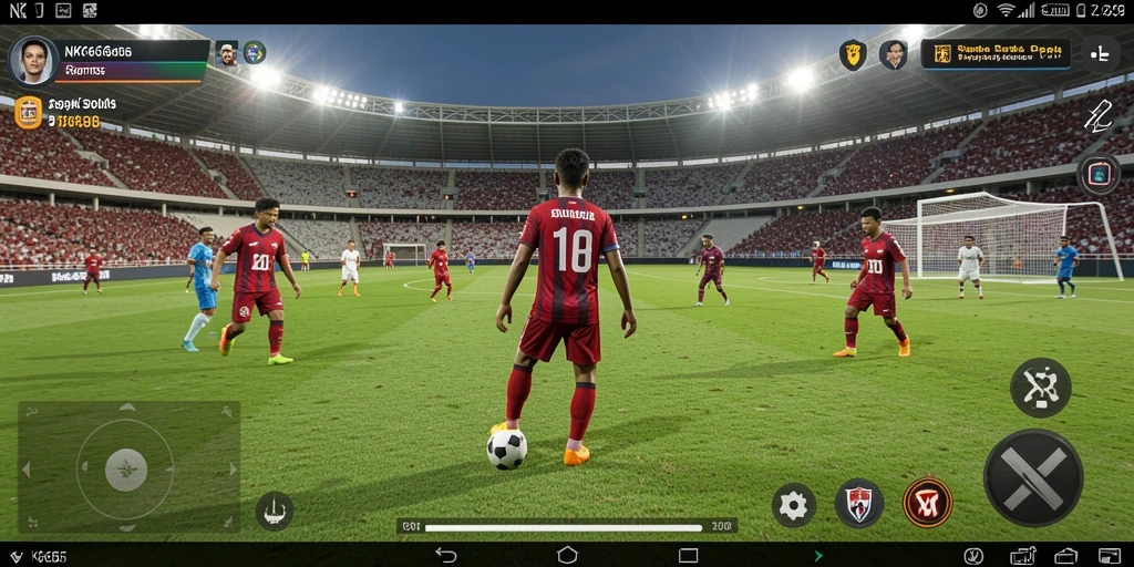 Tampilan gameplay menegangkan di NK666 dengan aksi sepenuh lapangan.
