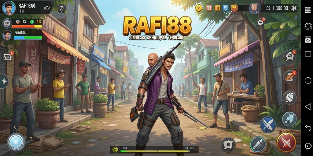 Tampilan gameplay RAFI88 yang penuh warna dan interaktif.