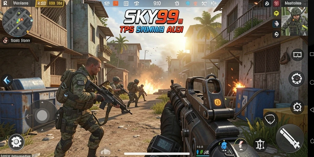 Snapshot menarik dari gameplay seru SKY99 di mode TPS.