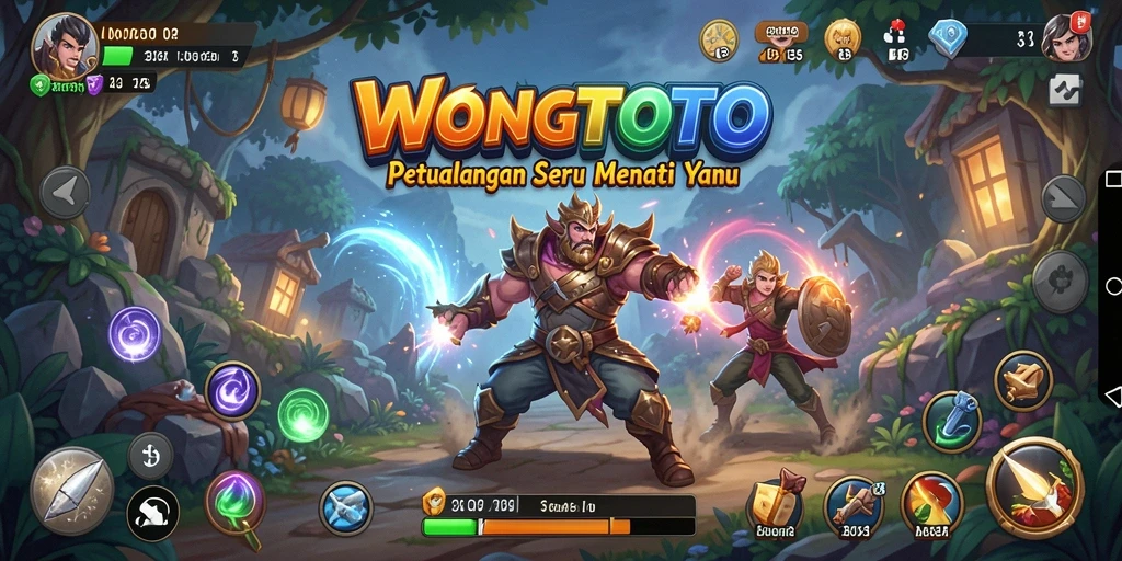 Screenshot gameplay WONGTOTO dengan aksi petualangan seru.